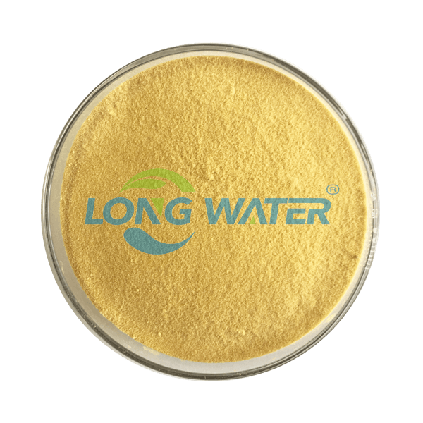 پودر جامد زرد روشن PFS FE2O3 22% پلی متریک سولفات فریک سولفات اسپری تصفیه آب آشامیدنی Prcocess درجه CAS 10028-22-5 چین تامین کنندگان Longwater®